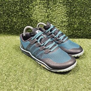 Merrell Trail Glove 5 Teal Blue Black Athletic Minimalist Running Shoes Womens 9